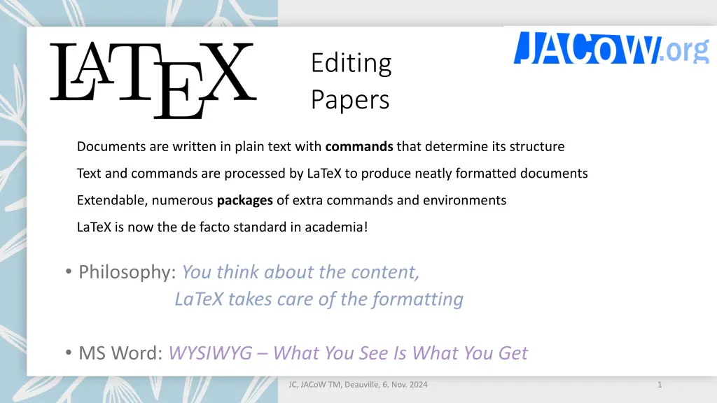 editing papers n.w