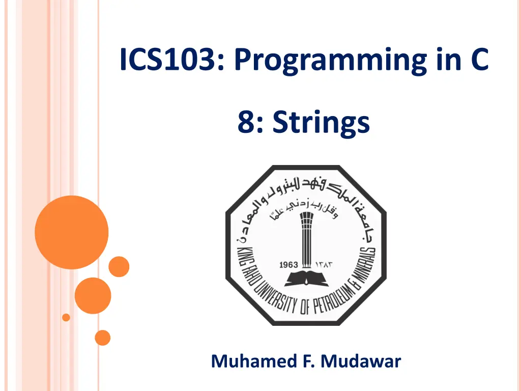 ics103 programming in c n.w