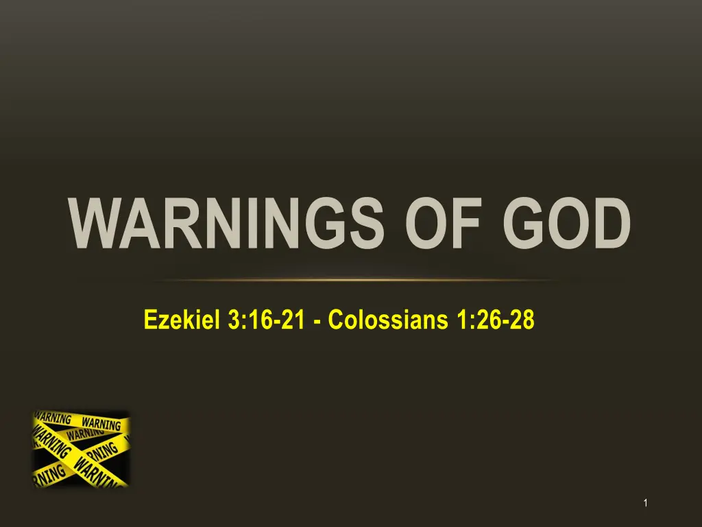 warnings of god n.w