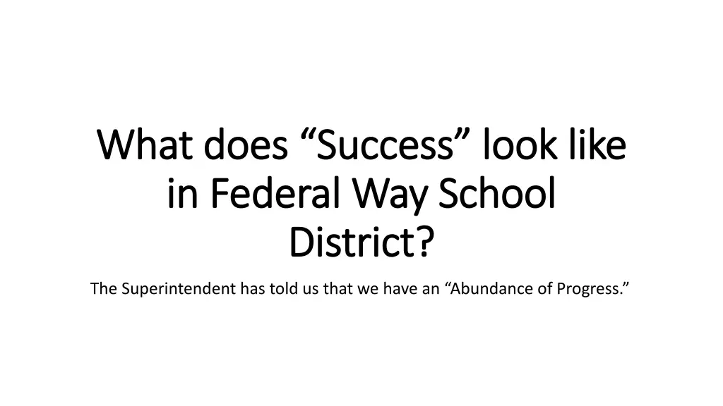 what does success look like what does success n.w