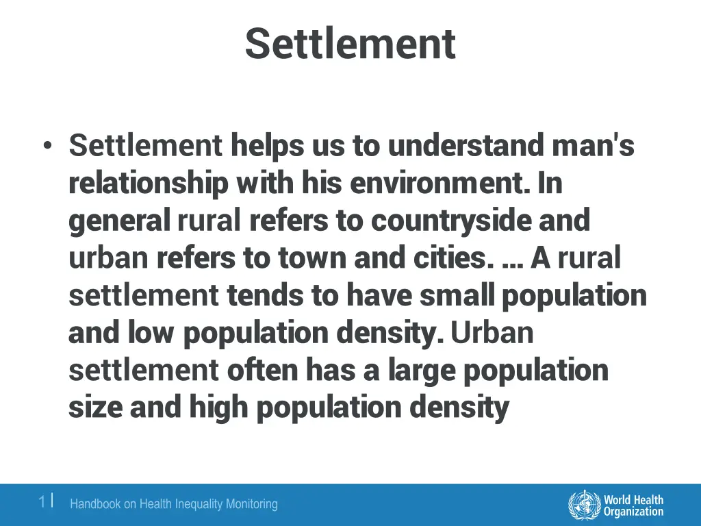 settlement n.w