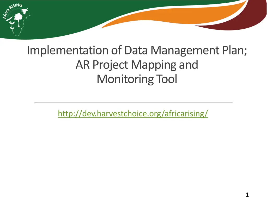 implementation of data management plan ar project n.w