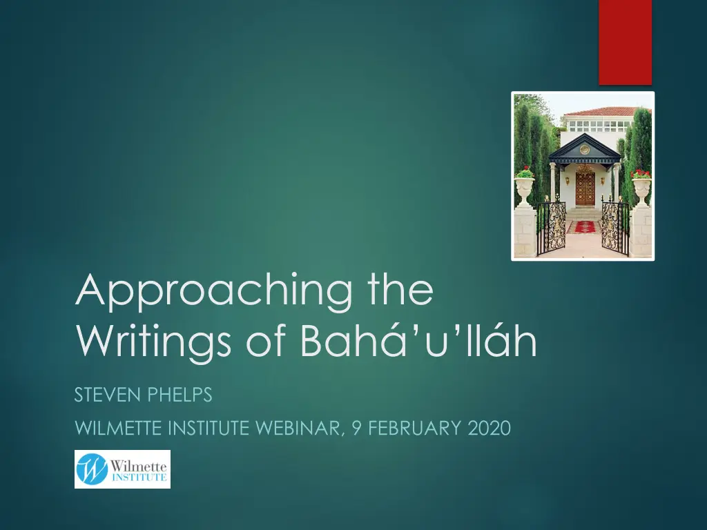 approaching the writings of bah u ll h n.w