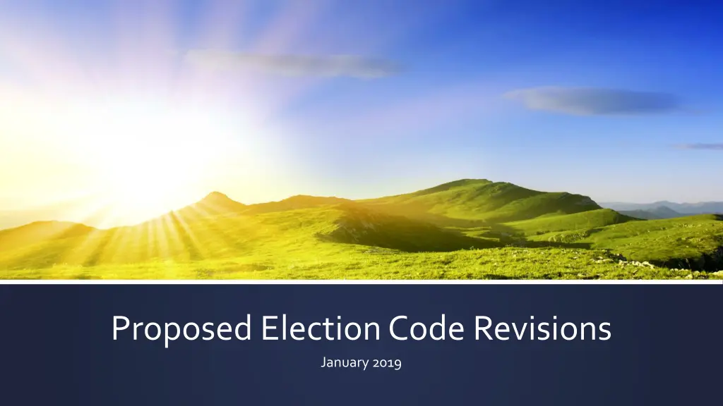 proposed election code revisions january 2019 n.w