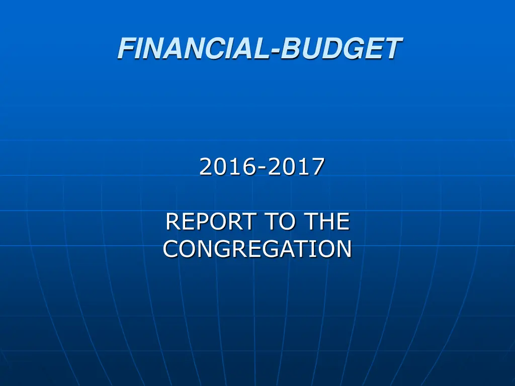 financial budget n.w