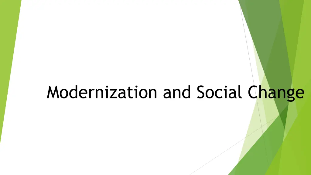modernization and social change n.w