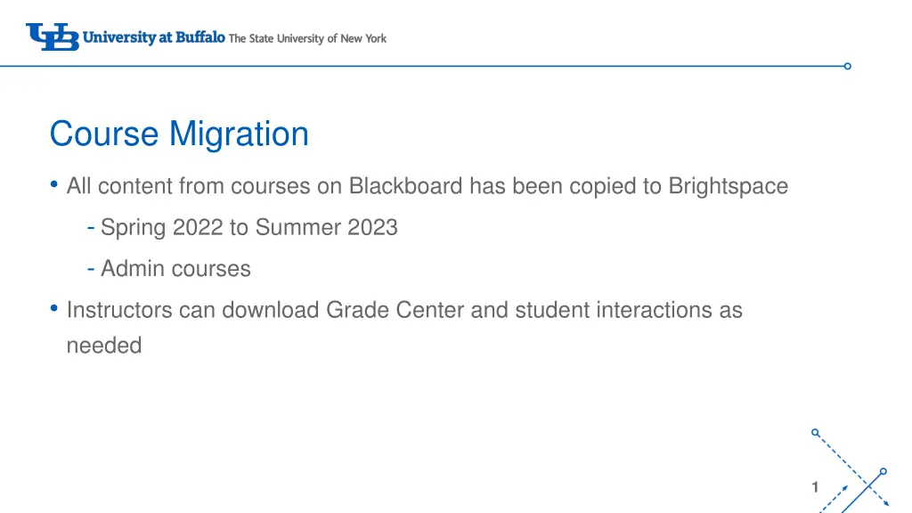course migration n.w
