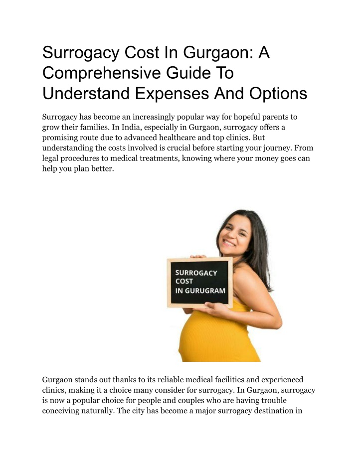 surrogacy cost in gurgaon a comprehensive guide n.w