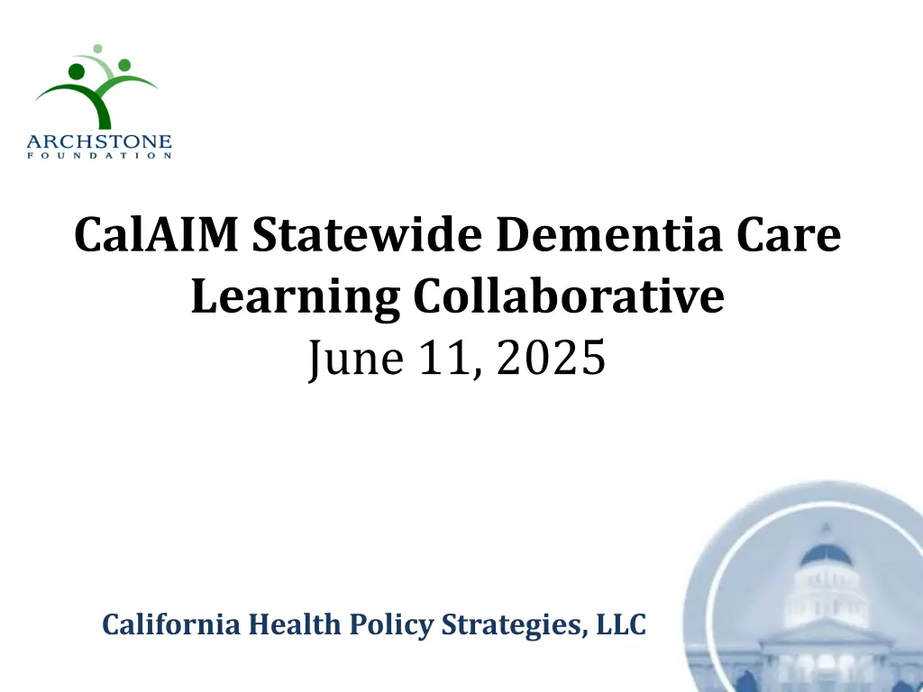 calaim statewide dementia care learning n.w