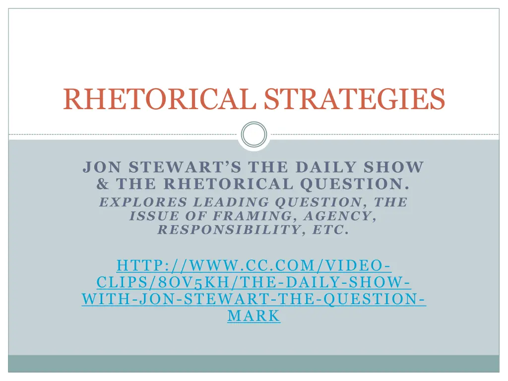 rhetorical strategies n.w