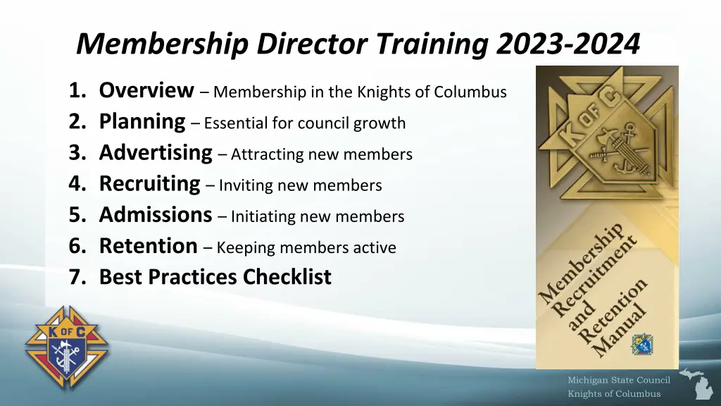 membership director training 2023 2024 n.w