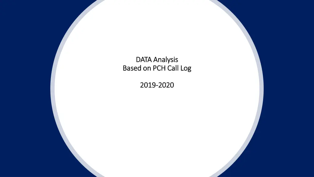 data analysis data analysis based on pch call n.w