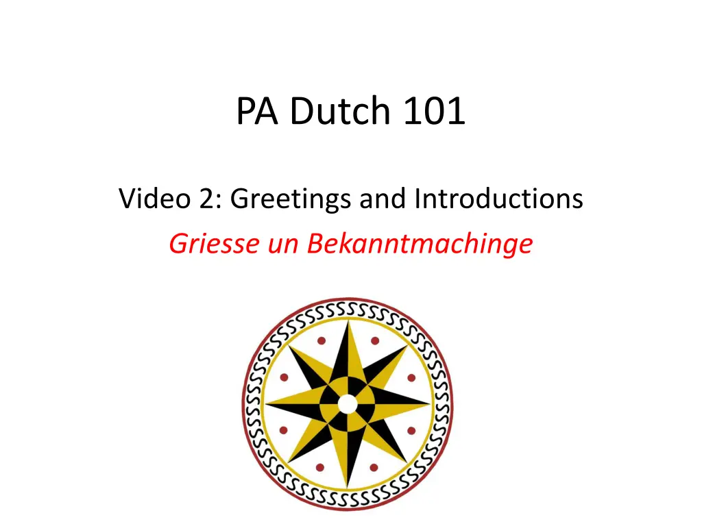 pa dutch 101 n.w