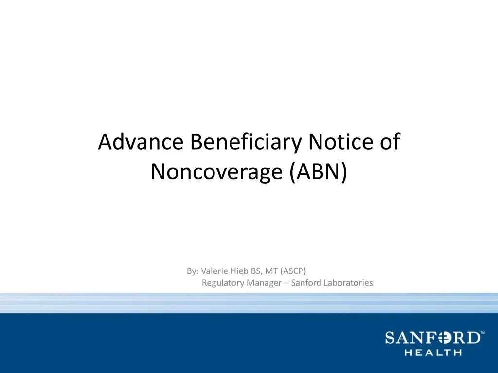 advance beneficiary notice of noncoverage abn n.w