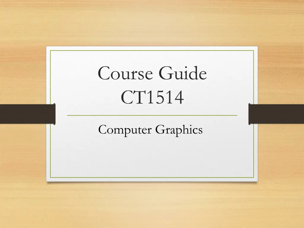 course guide ct1514 n.w