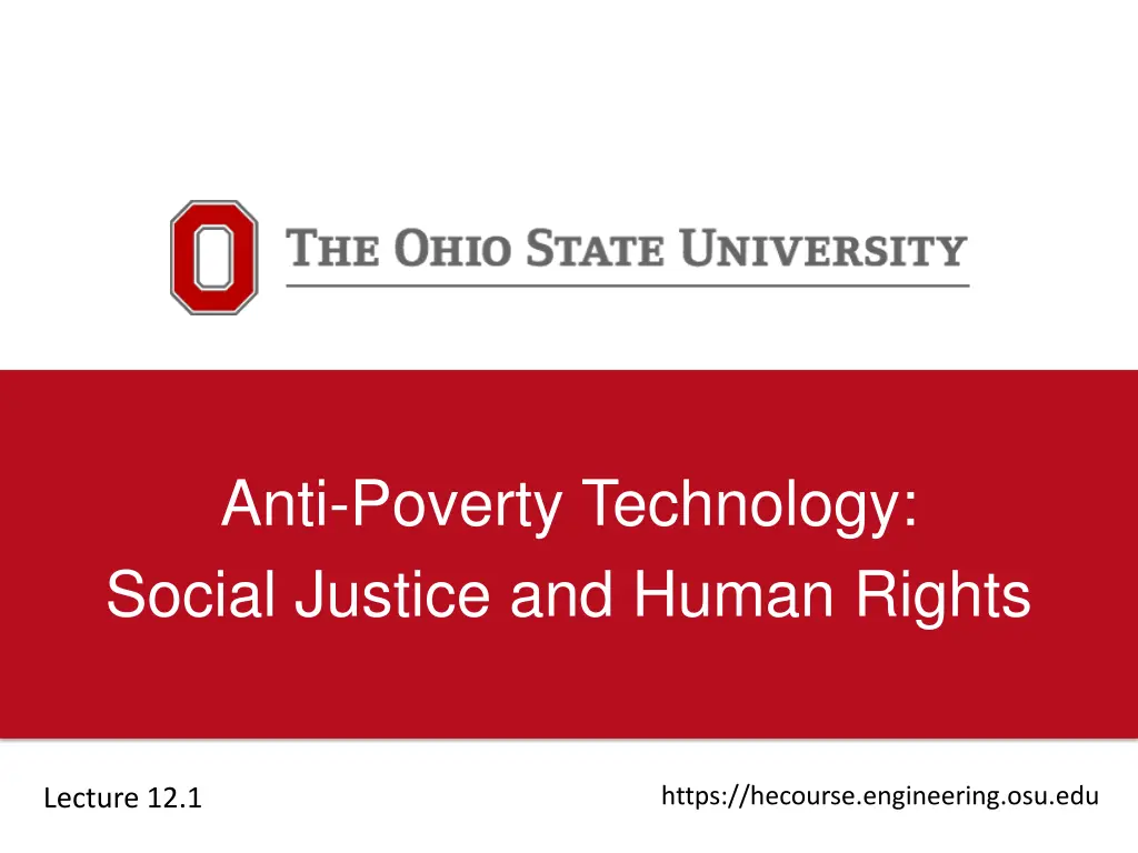anti poverty technology social justice and human n.w