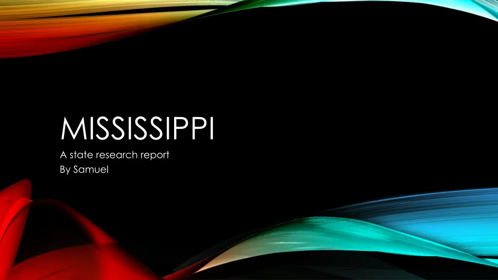 mississippi a state research report by samuel n.w