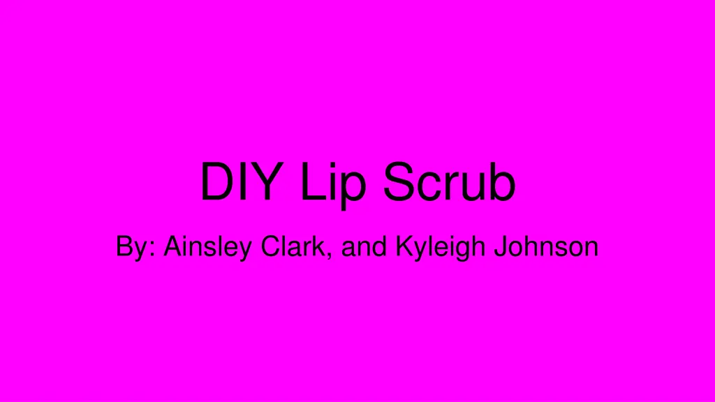 diy lip scrub n.w