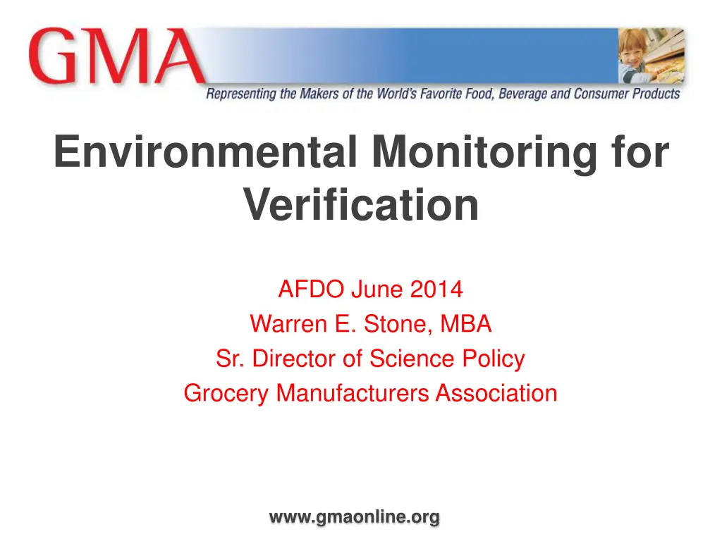environmental monitoring for verification n.w