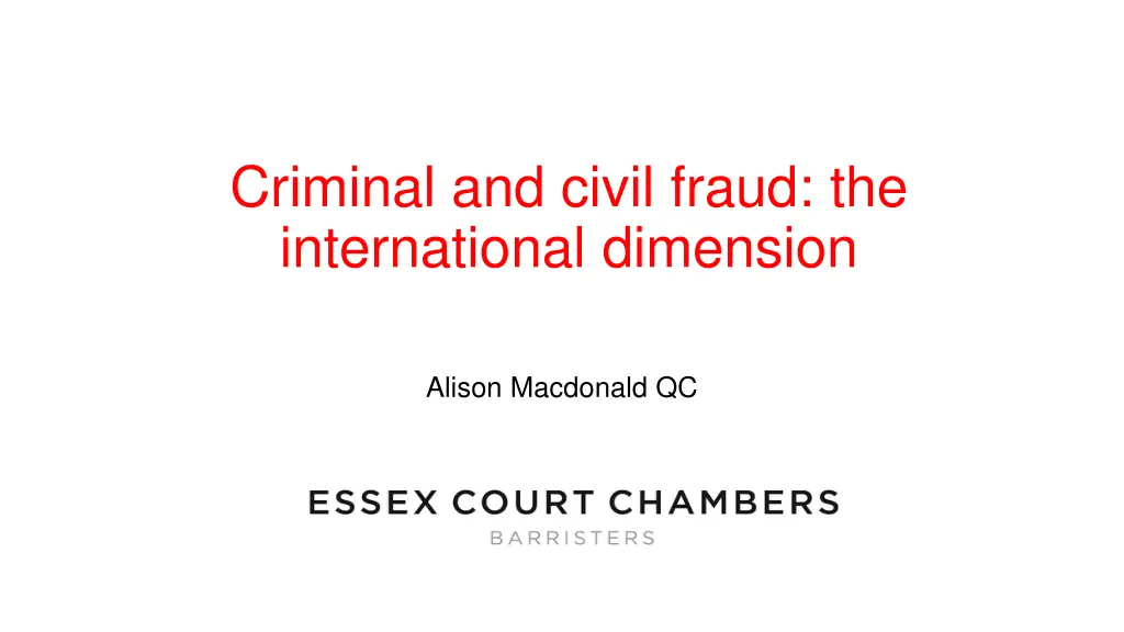 criminal and civil fraud the international n.w