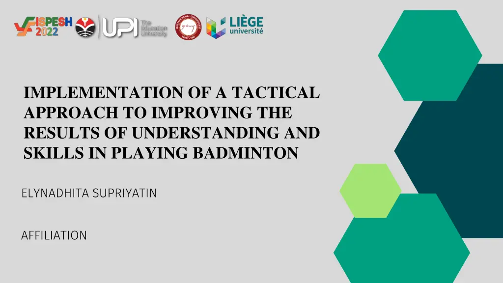 implementation of a tactical approach n.w