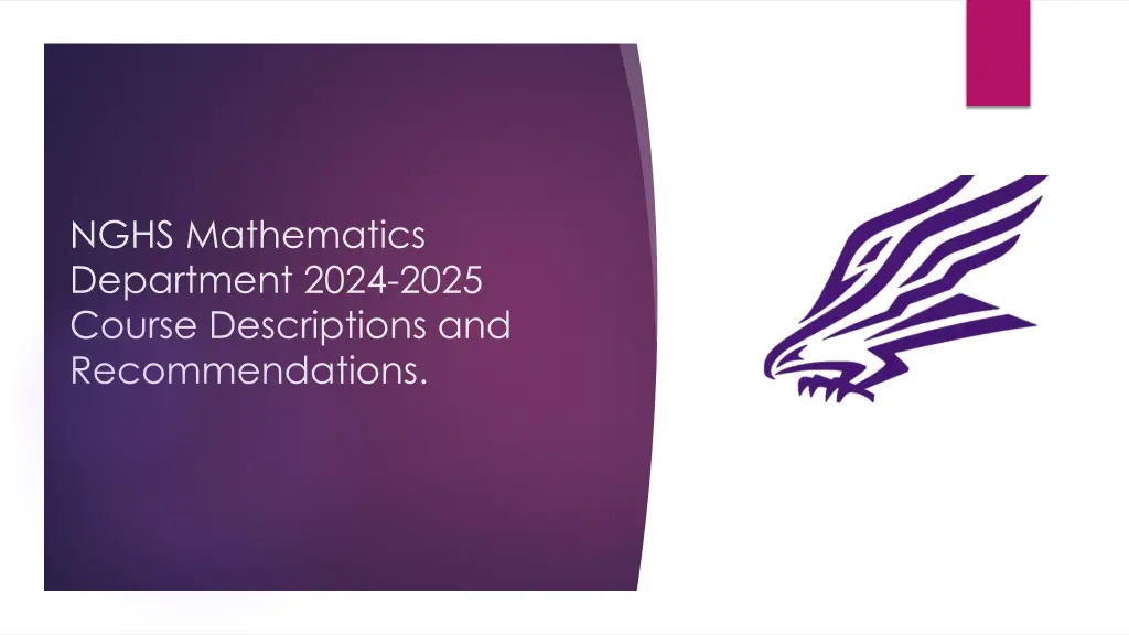 nghs mathematics department 2024 2025 course n.w
