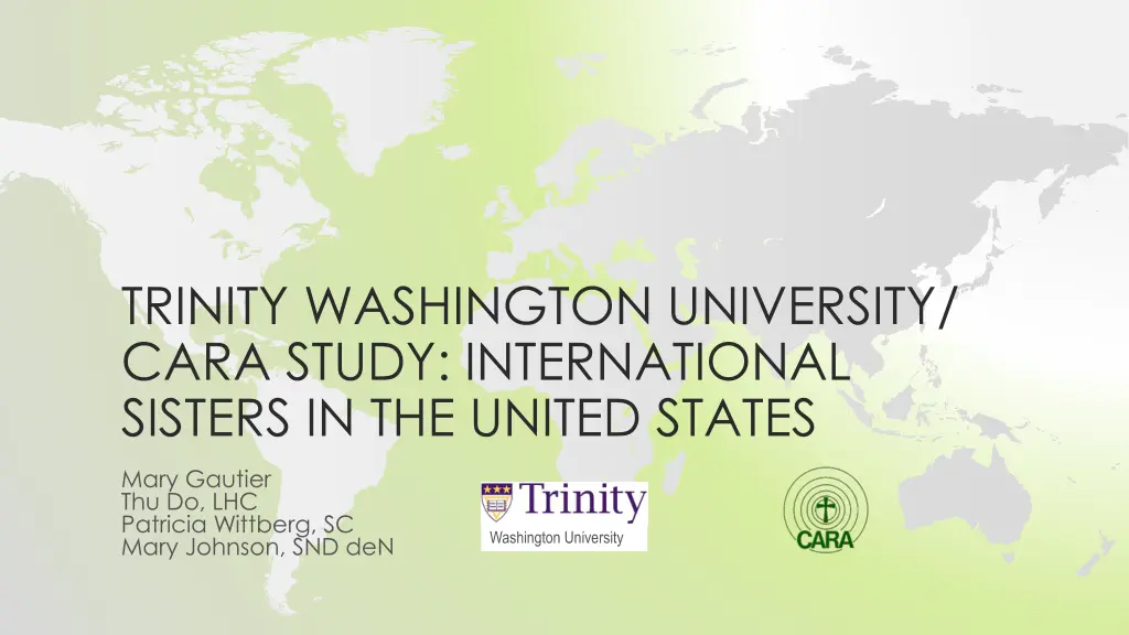 trinity washington university cara study n.w