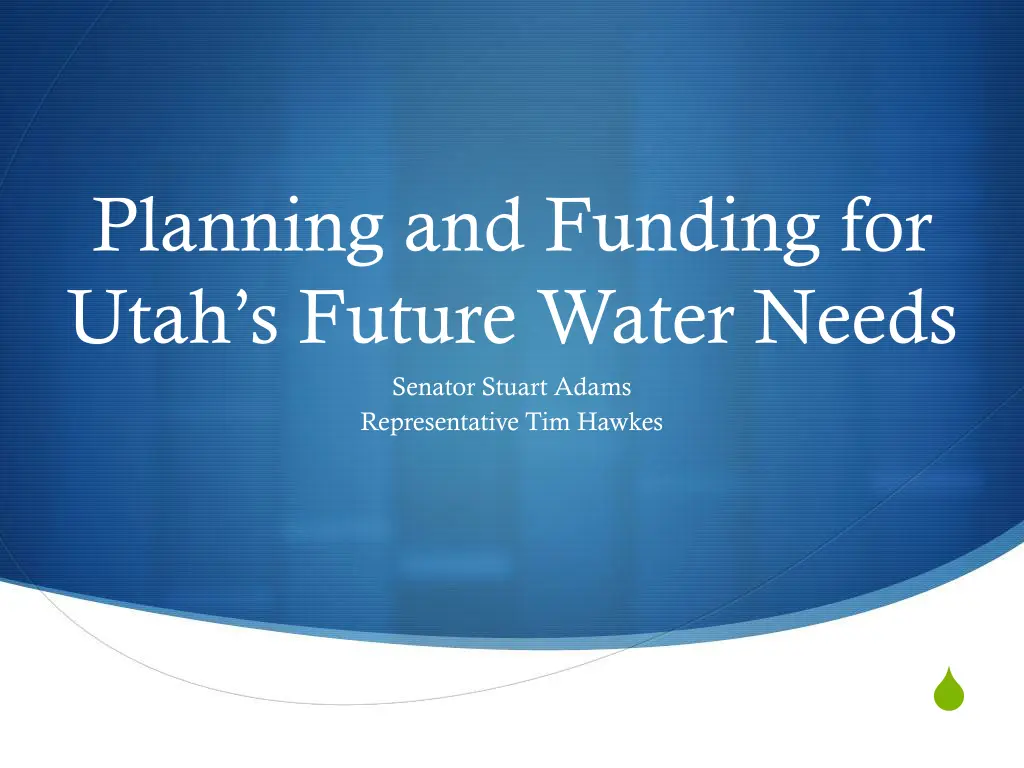 planning and funding for utah s future water n.w