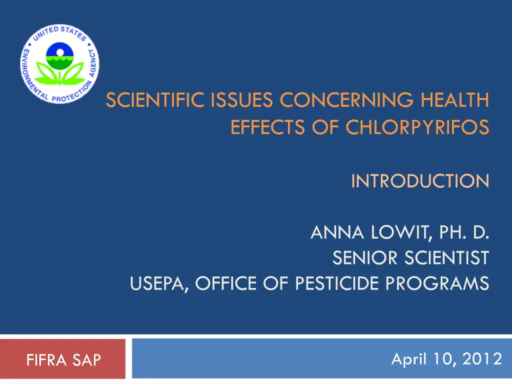 scientific issues concerning health effects n.w
