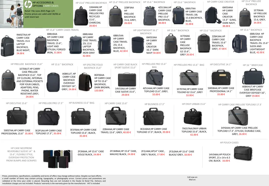hp 15 6 prelude backpack n.w