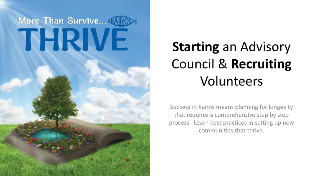 starting an advisory council recruiting volunteers n.w