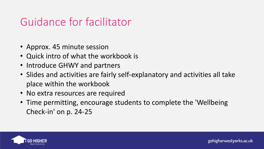 guidance for facilitator n.w