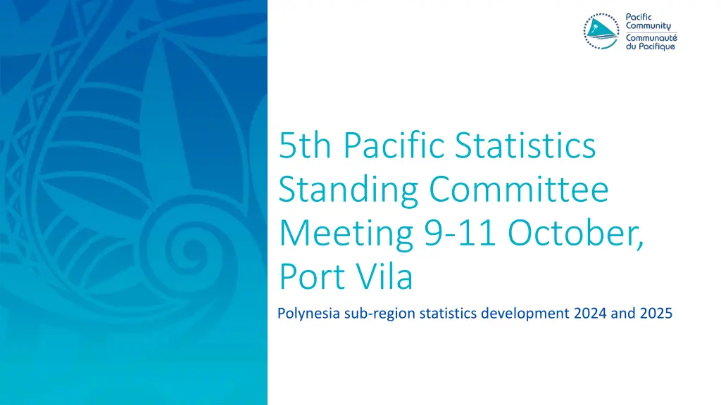 5th pacific statistics standing committee meeting n.w