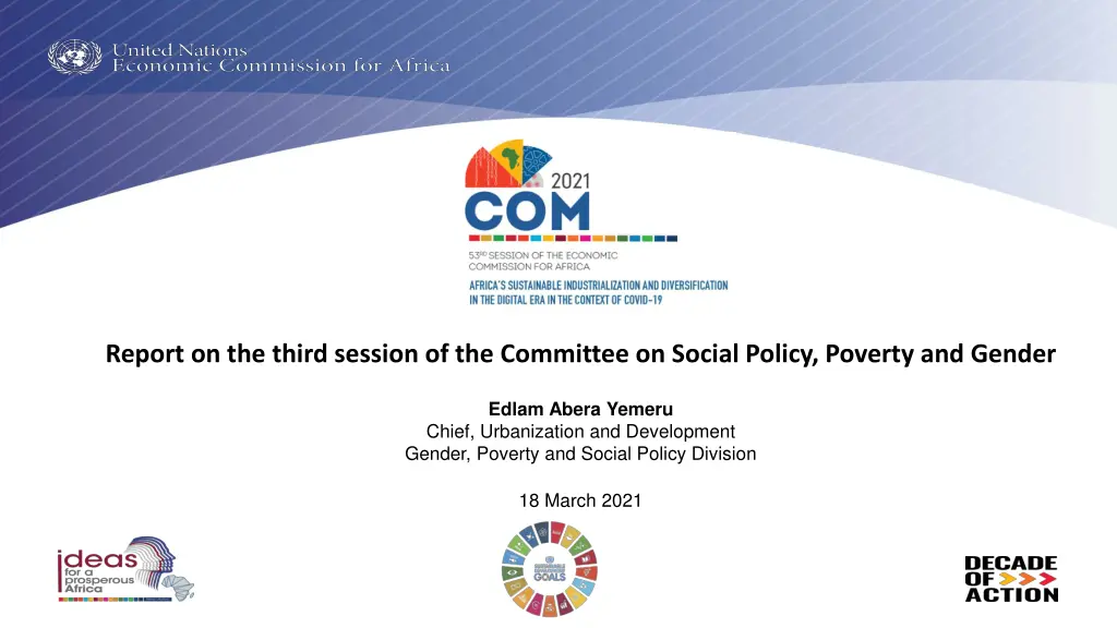 report on the third session of the committee n.w