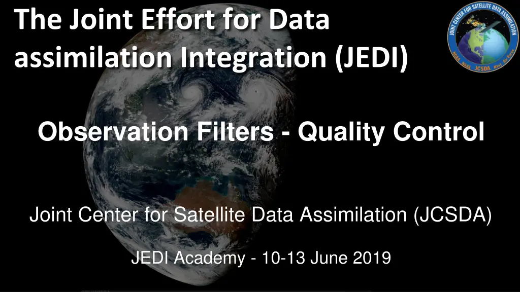 the joint effort for data assimilation n.w