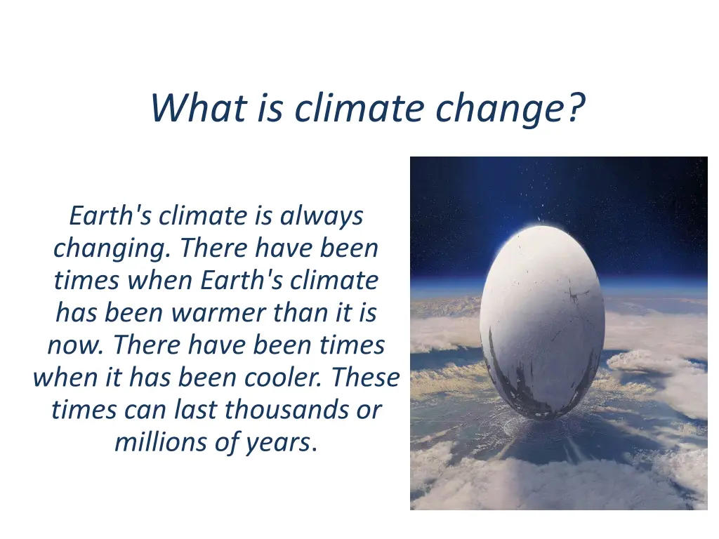 what is climate change n.w