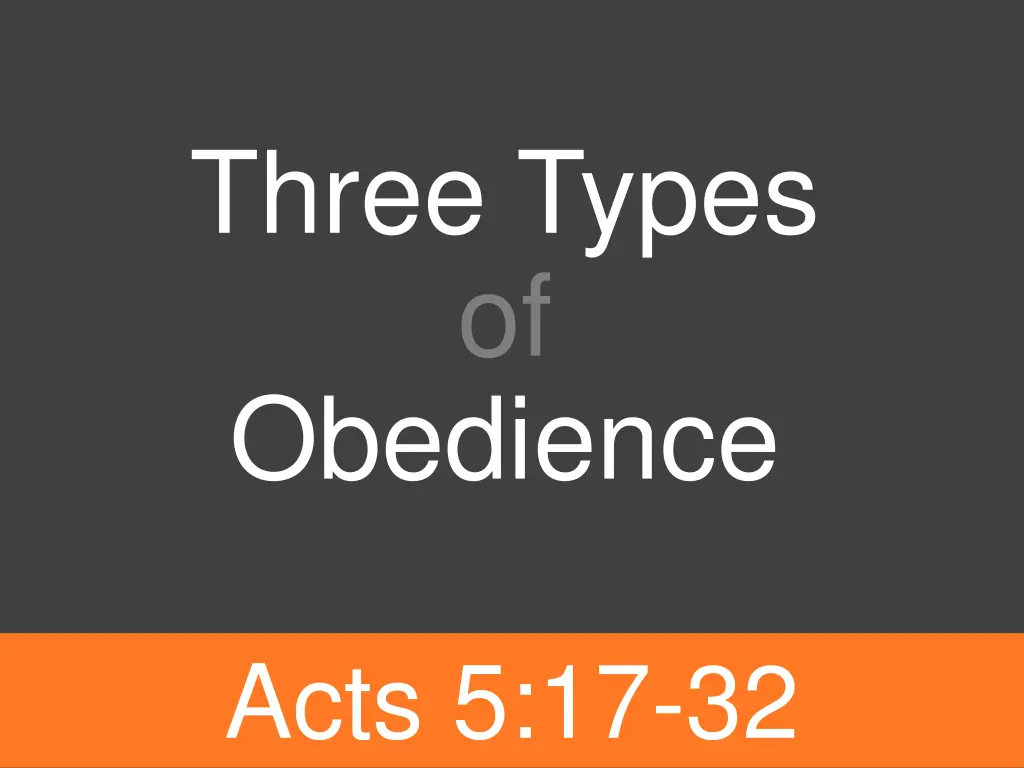 three types of obedience n.w