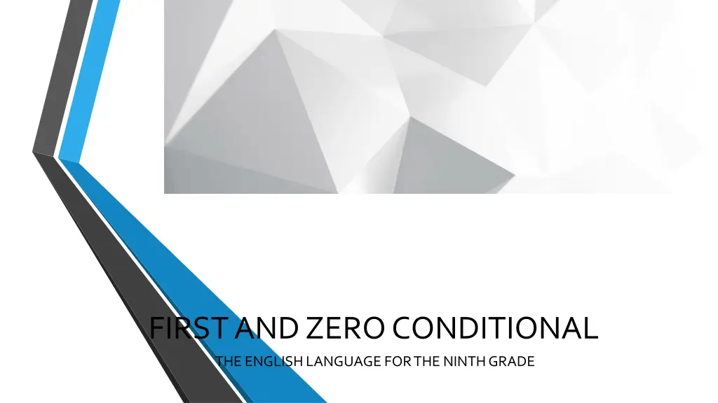 first and zero conditional n.w
