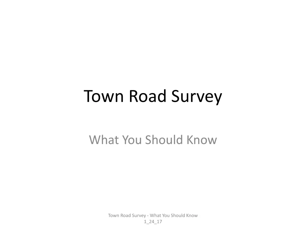 town road survey n.w
