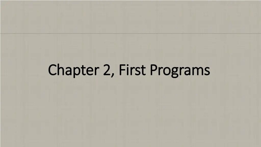 chapter 2 first programs chapter 2 first programs n.w