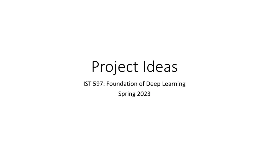 project ideas n.w