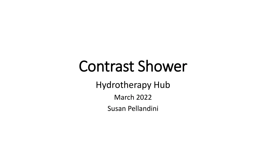 contrast shower contrast shower hydrotherapy n.w