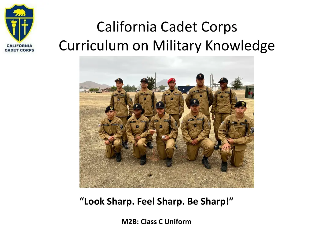 california cadet corps curriculum on military n.w