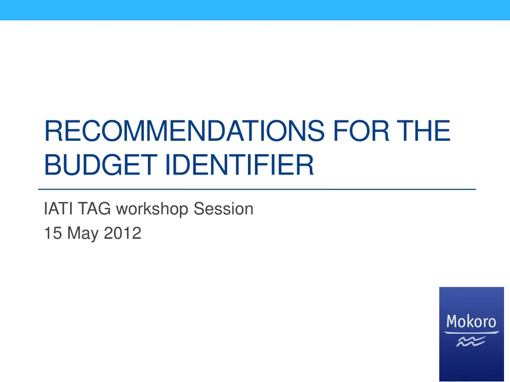 recommendations for the budget identifier n.w