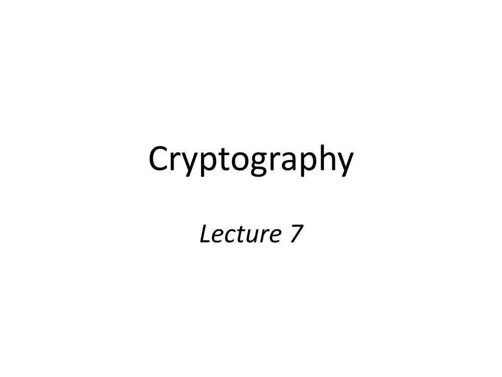 cryptography n.w