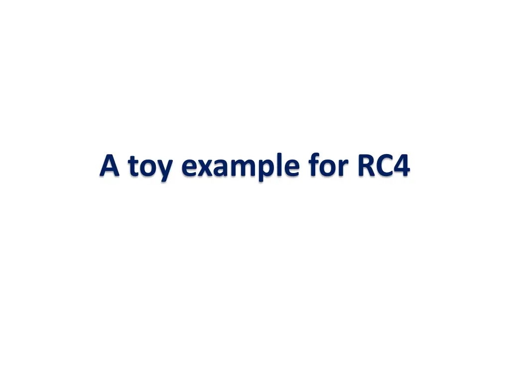 a toy example for rc4 n.w
