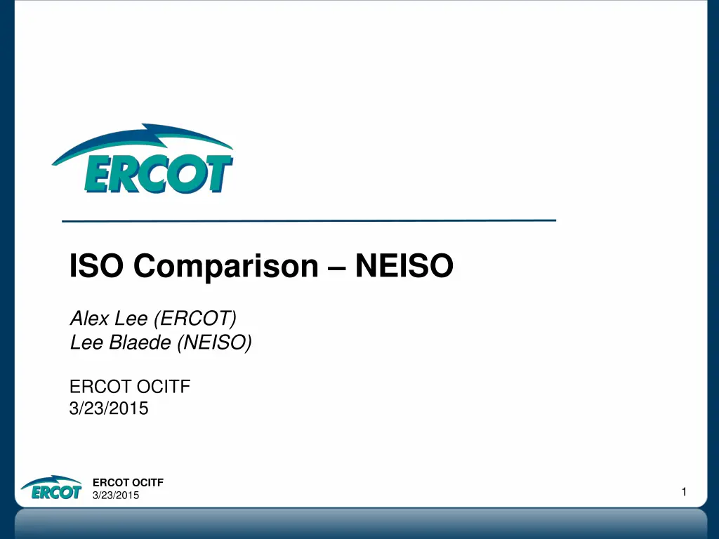 iso comparison neiso n.w