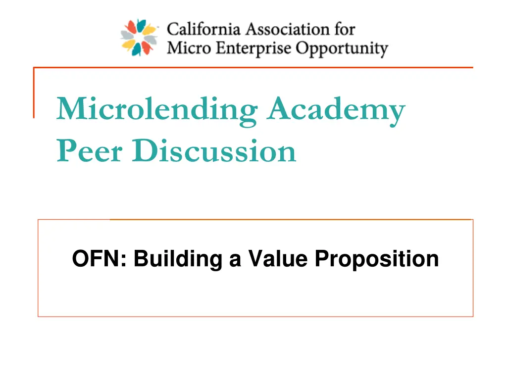 california association for micro enterprise n.w