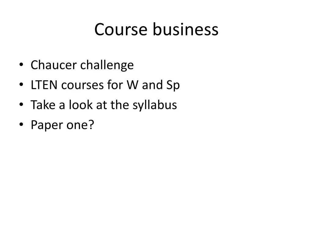 course business n.w