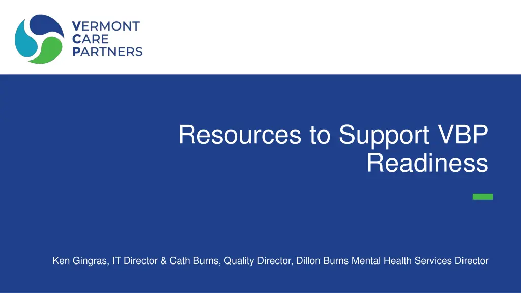 resources to support vbp n.w